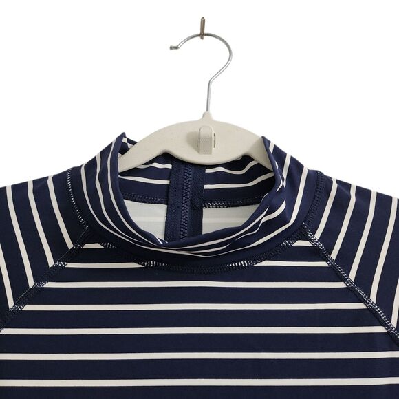 Garnet Hill Signature‎ Rash Guard XL Striped Blue White Longsleeve Swimwear - Picture 3 of 10